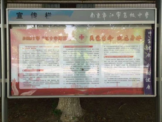 南京市江宁高级中学红十字会开展“世界红十字日”宣传活动照片1